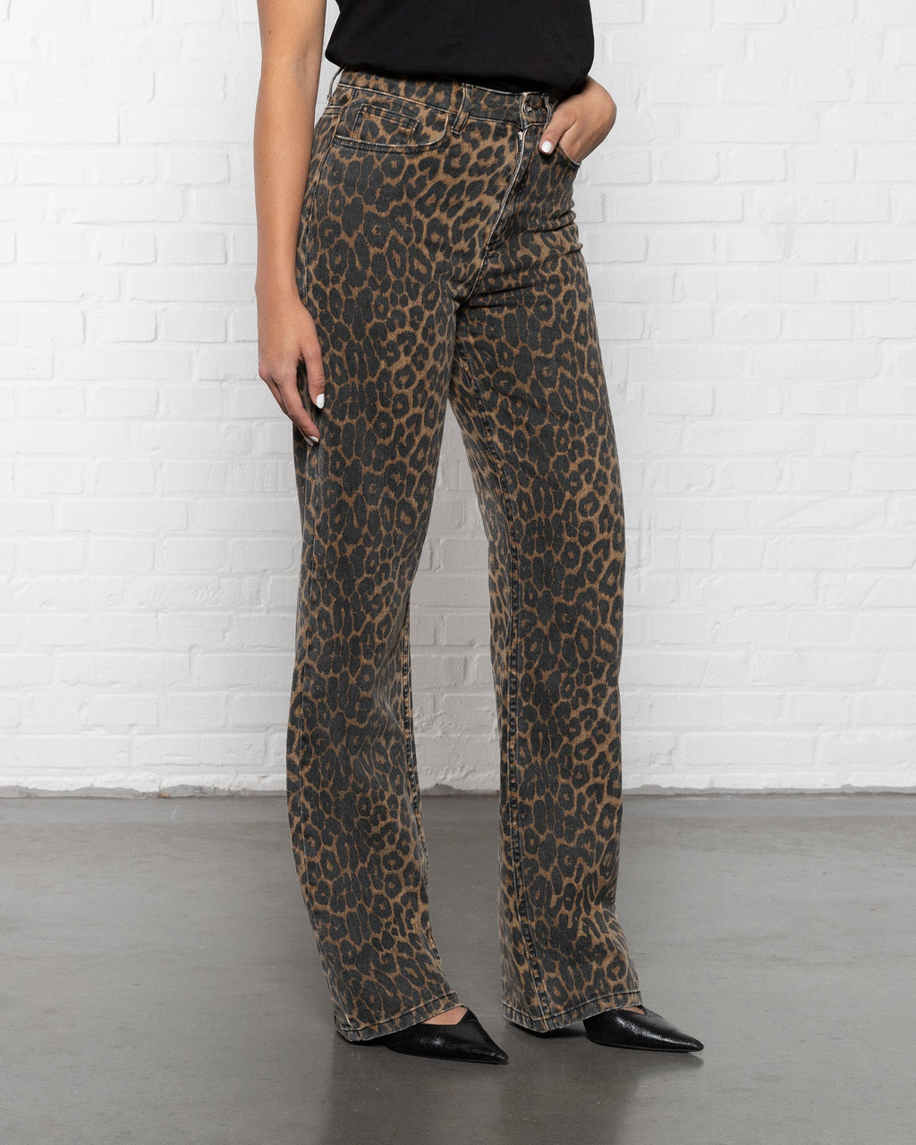 VAQUEROS BOOTCUT LEOPARDO NEGROS