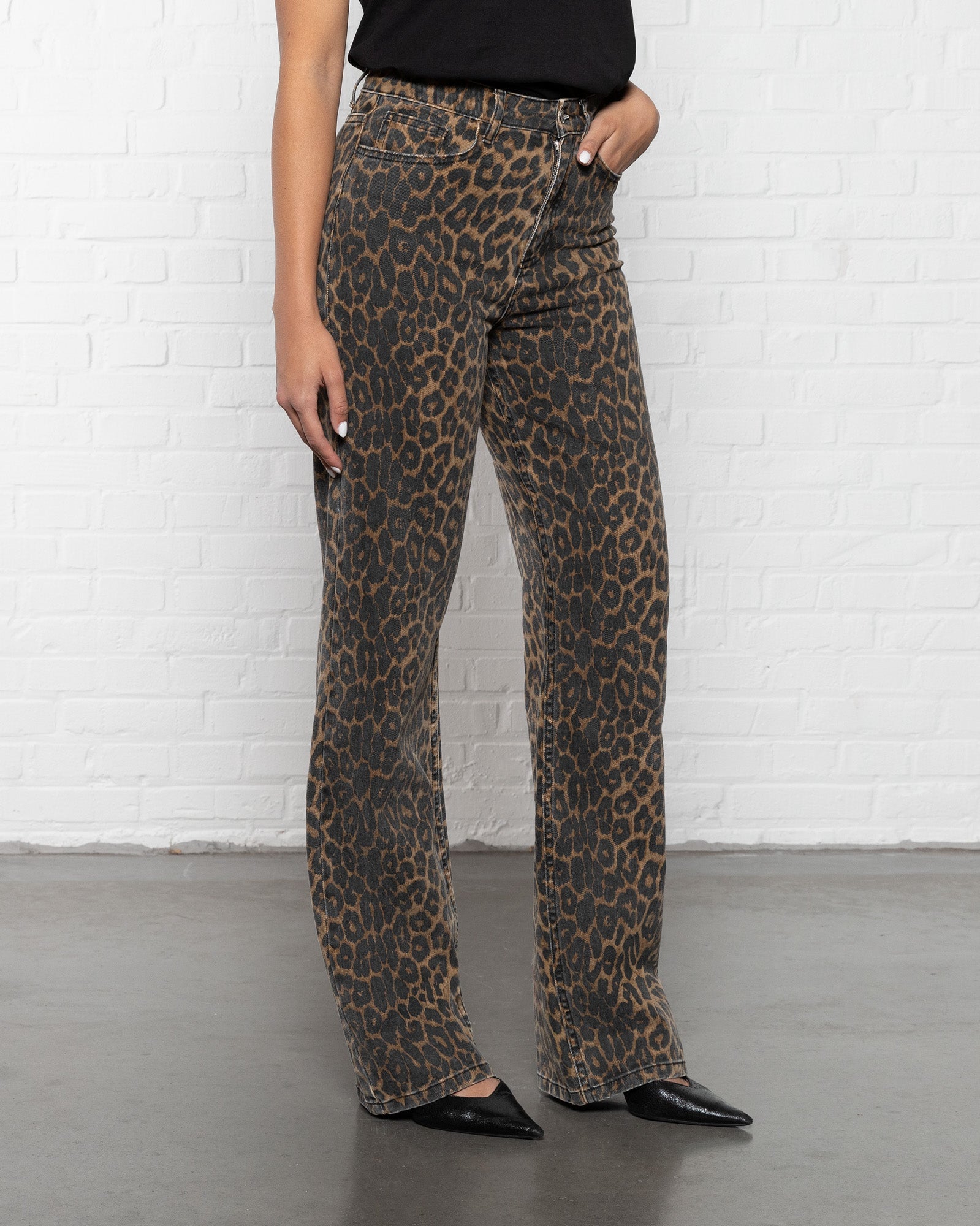 VAQUEROS BOOTCUT LEOPARDO NEGROS